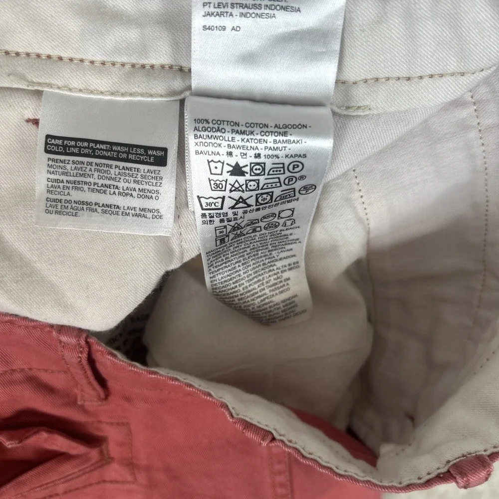 Levi's Shorts Mens 40 Rust‎ Red Cargo Paratrooper White Tab Preppy Casual